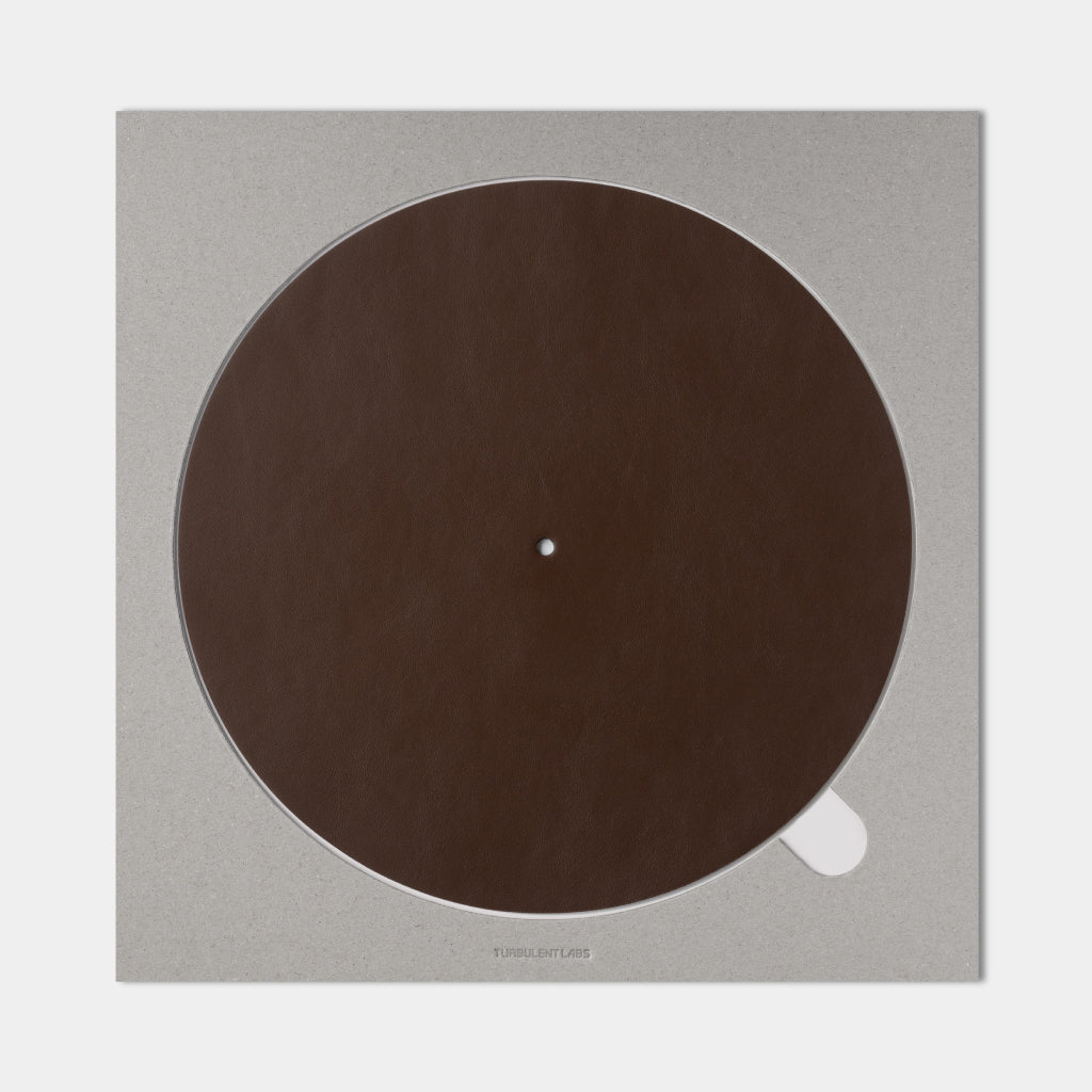 Turntable Leather Platter Mat - Coffee