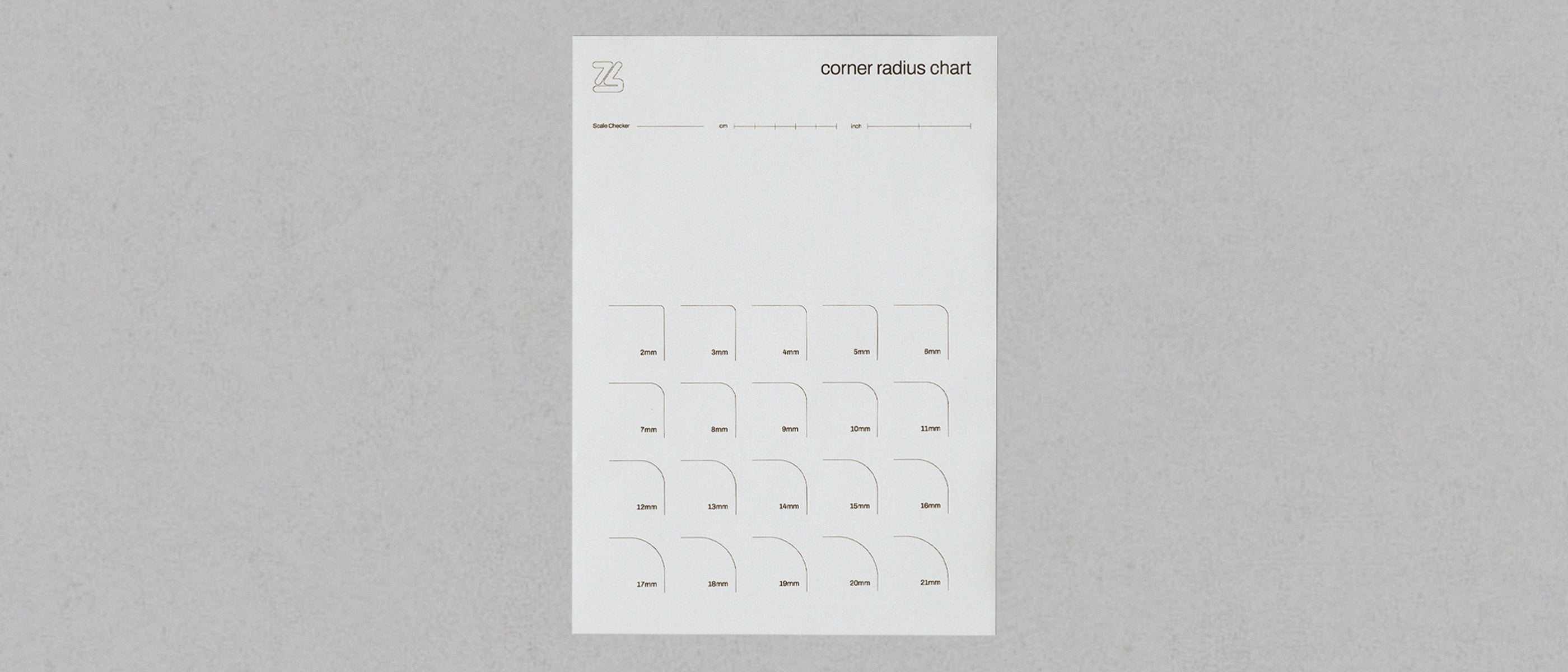 The Corner Radius Chart: A handy corner radii reference for designers