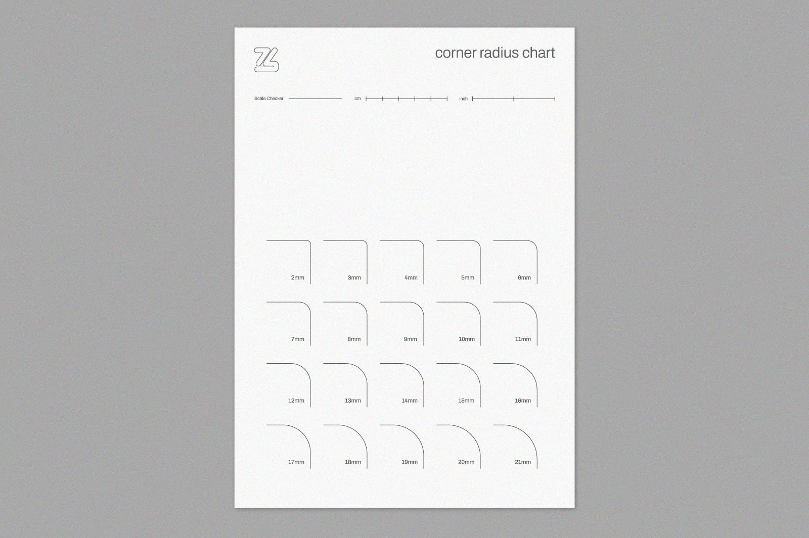 The Corner Radius Chart: A handy corner radii reference for designers