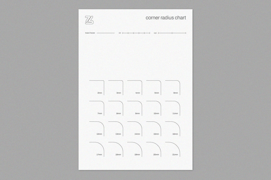 The Corner Radius Chart: A handy corner radii reference for designers