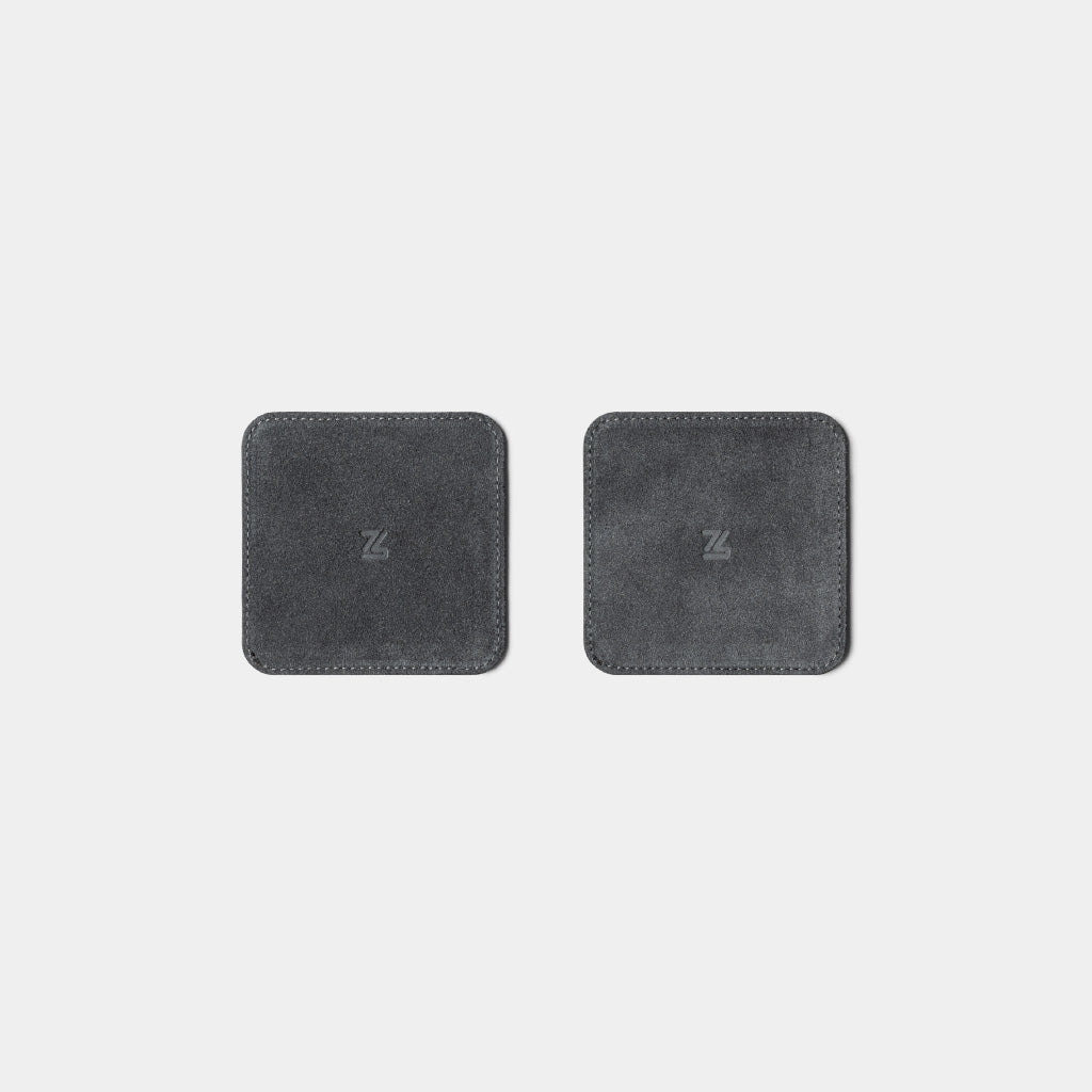 Leather Coasters Square - Teal