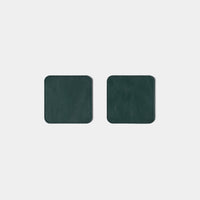 Leather Coasters Square - Teal