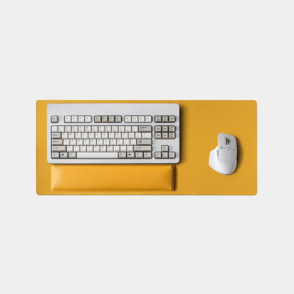 Leather Desk Mat - Lemon