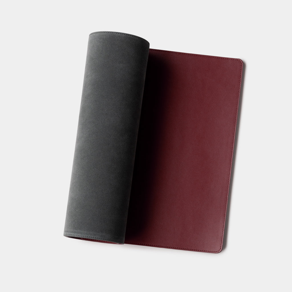 Leather Desk Mat - Merlot