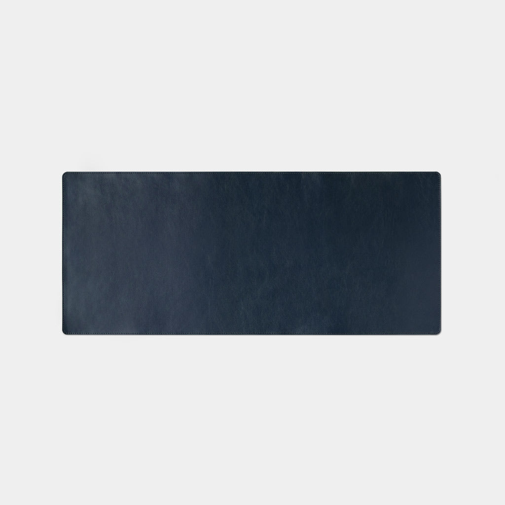 Leather Desk Mat - Navy