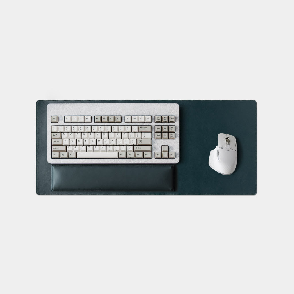Leather Desk Mat - Teal