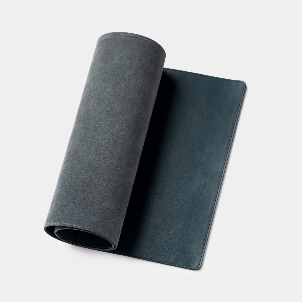 Leather Desk Mat - Teal
