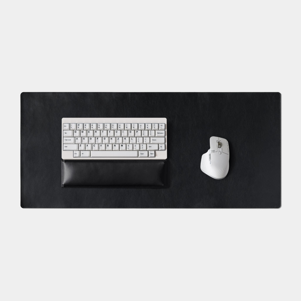 Leather Desk Mat XL - Black · Turbulent Labs