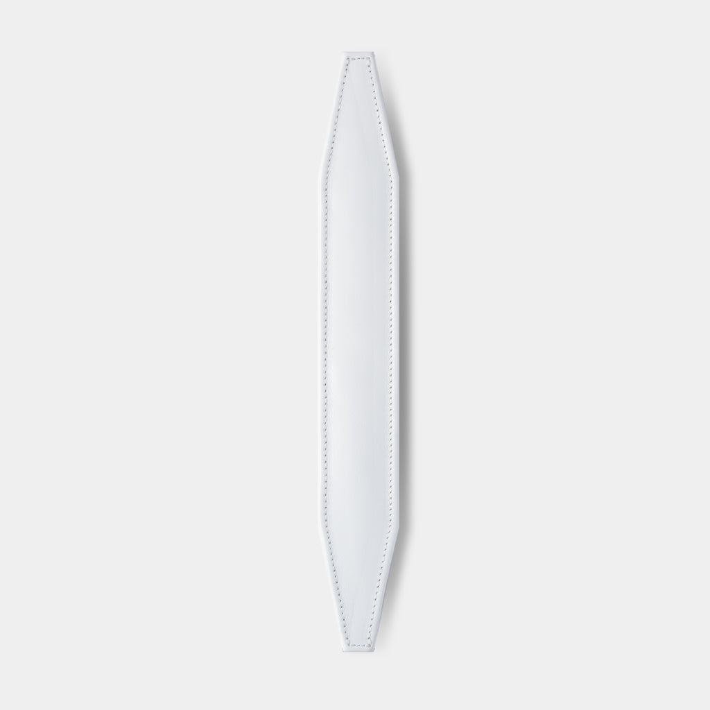 Grado Leather Headband - White