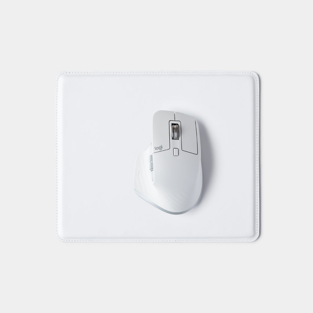 Leather Mousepad - White