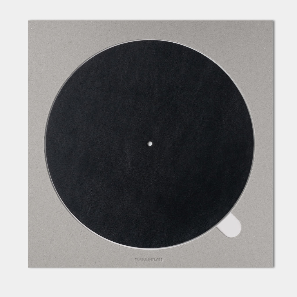 Turntable Leather Platter Mat - Black · Turbulent Labs