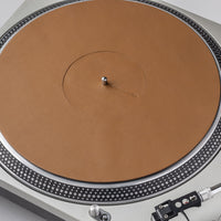Turntable Leather Platter Mat - Camel