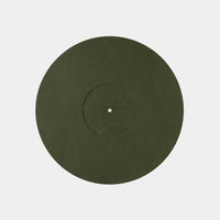 Turntable Leather Platter Mat - Olive