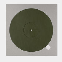 Turntable Leather Platter Mat - Olive