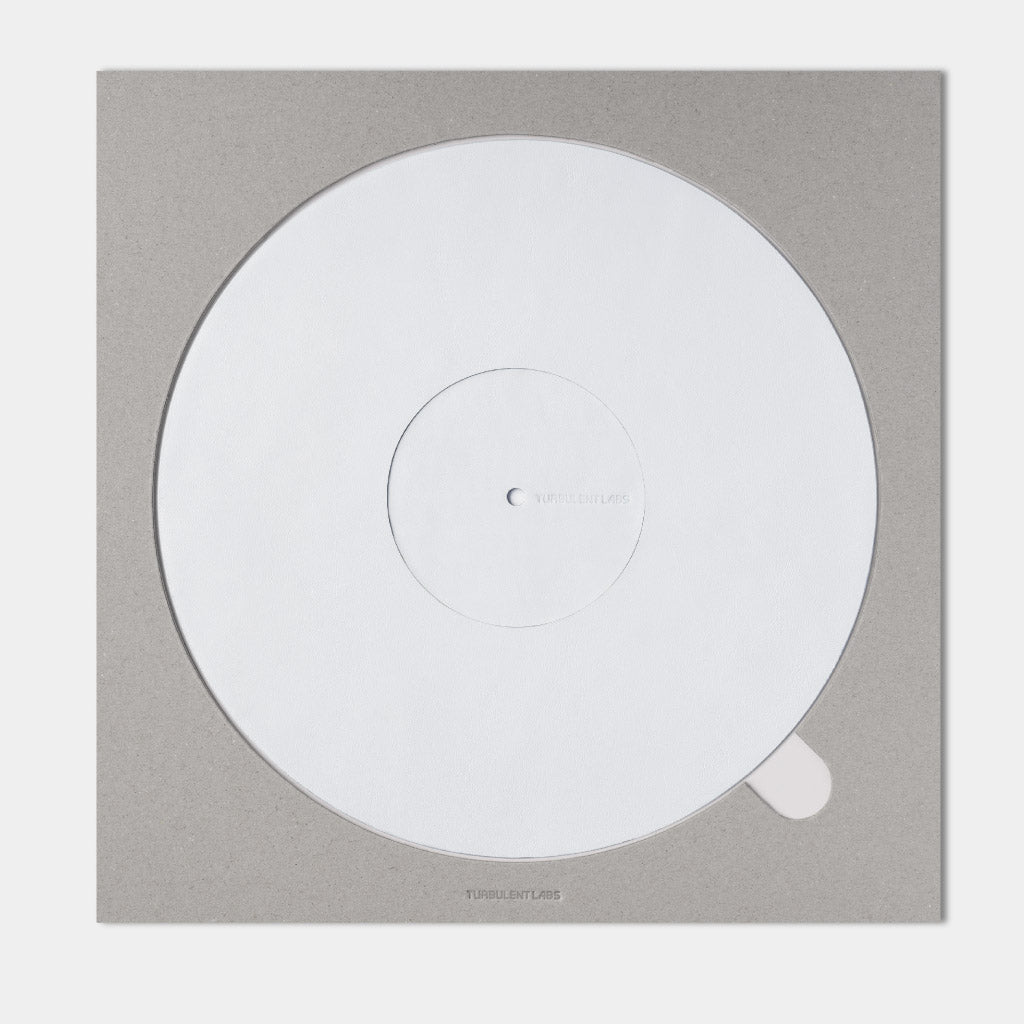 Turntable Leather Platter Mat - White