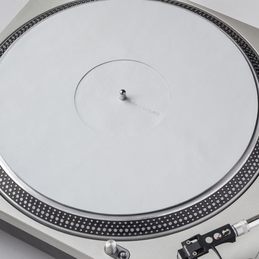 Turntable Leather Platter Mat - White